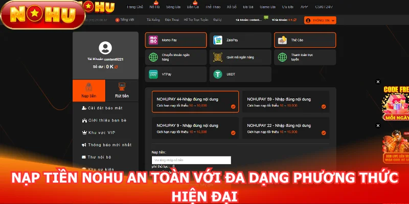 nap-tien-nohu-an-toan-voi-da-dang-phuong-thuc-hien-dai
